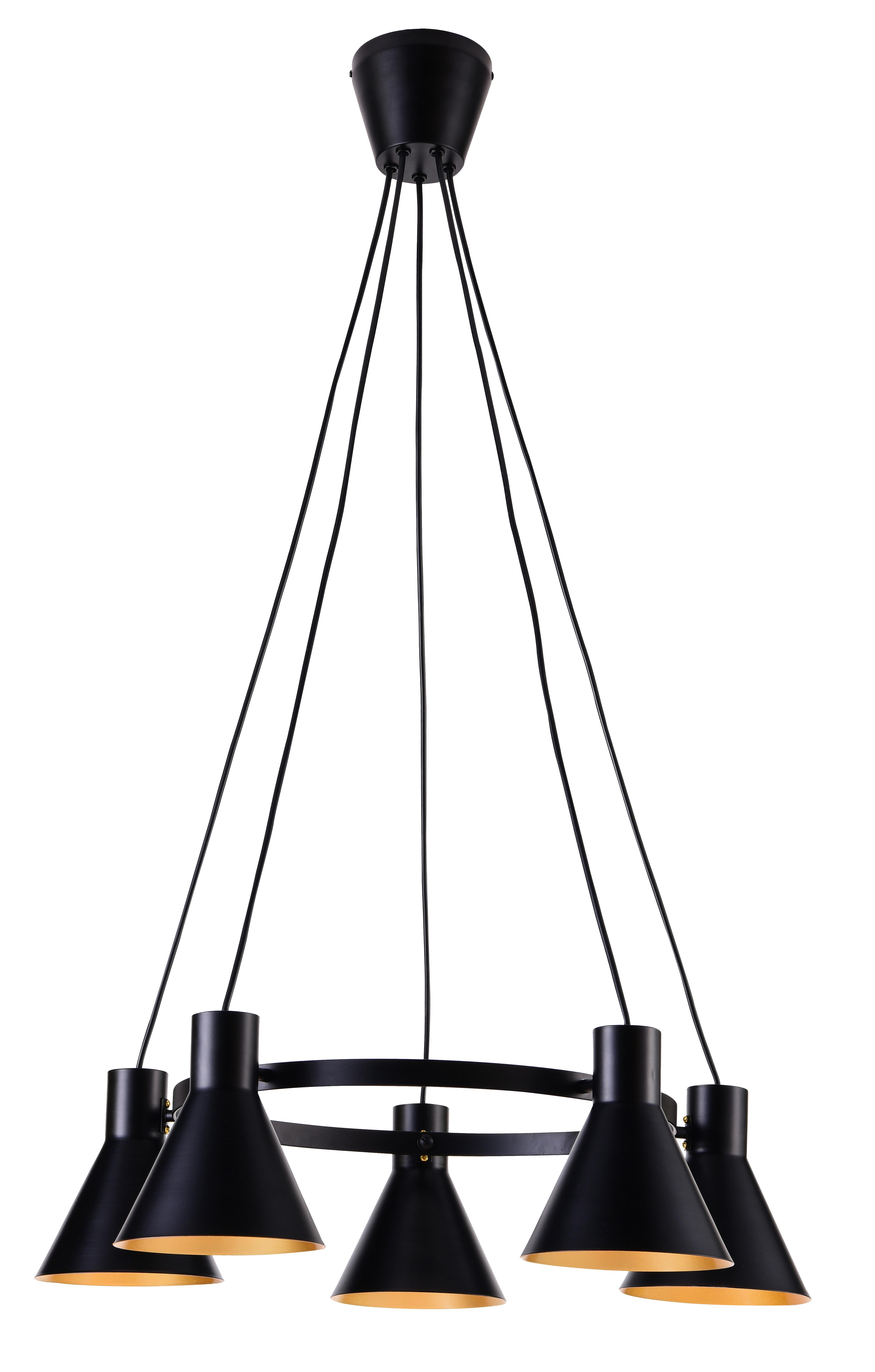 Pendelleuchte 35-71163 More - Goldfarben/Schwarz, Design, Metall (65/65/100cm)
