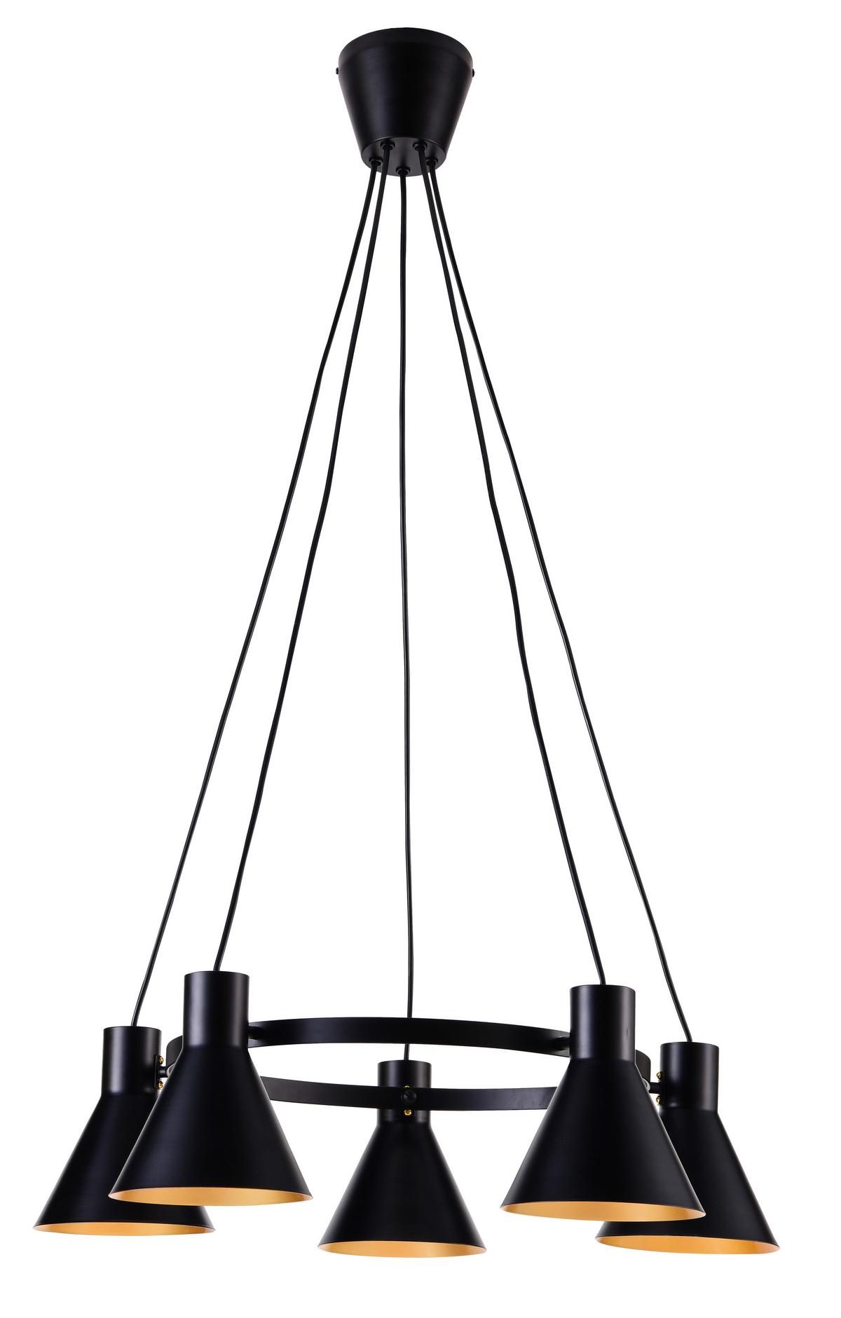Pendelleuchte 35-71163 More - Goldfarben/Schwarz, Design, Metall (65/65/100cm)