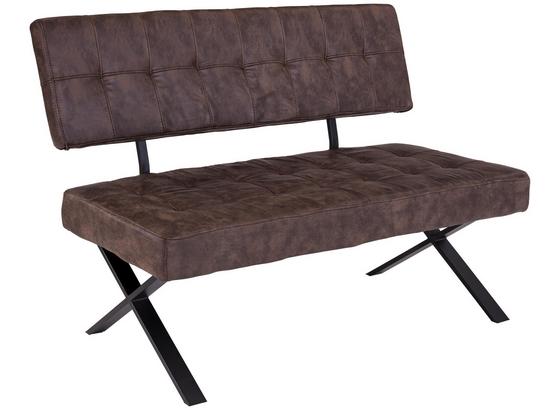 Sitzbank Donna Ib - Anthrazit/Braun, MODERN, Textil/Metall (140/93/61cm) Sitzbank Donna Ib - Anthrazit/Braun, MODERN, Textil/Metall (140/93/61cm)