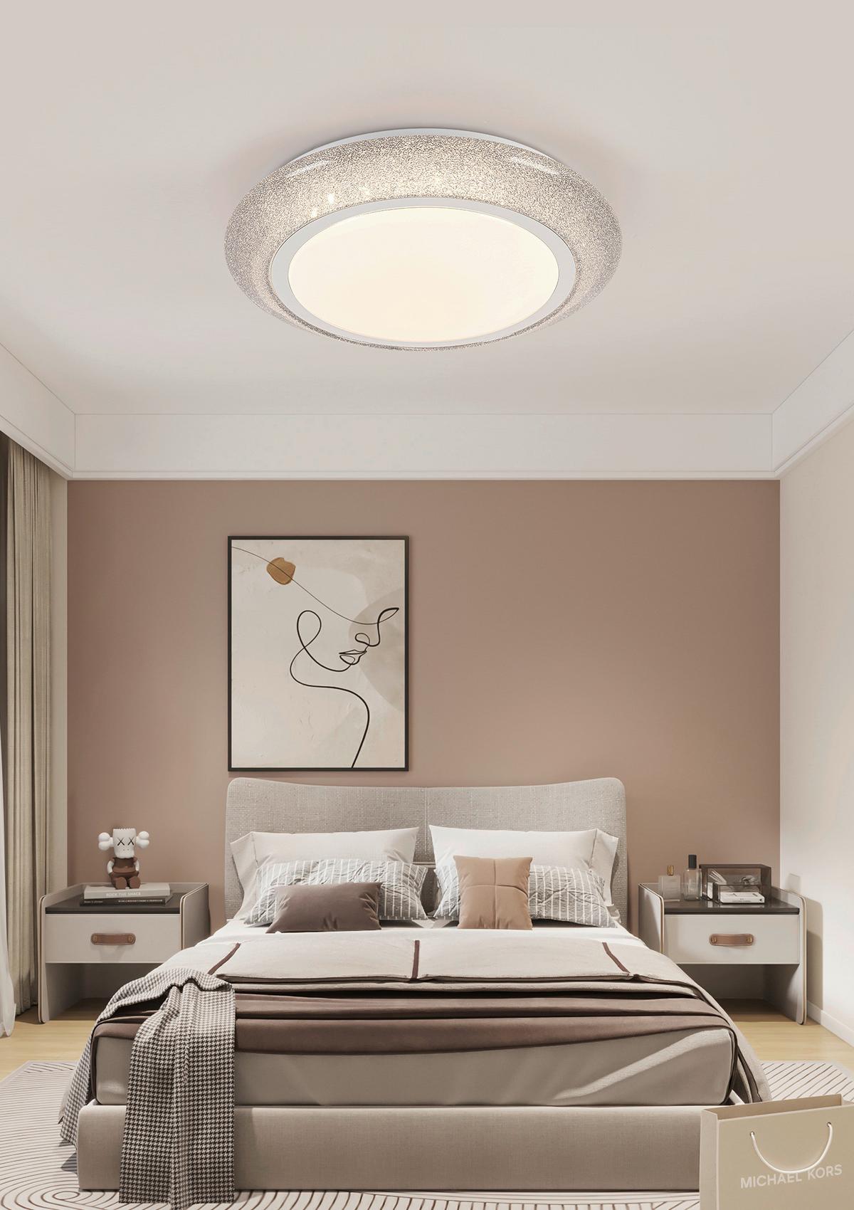 Led Mennyezeti Lámpa Ana - krómszínű/ezüstszínű, Modern, műanyag/fém (40/9cm) - Luca Bessoni