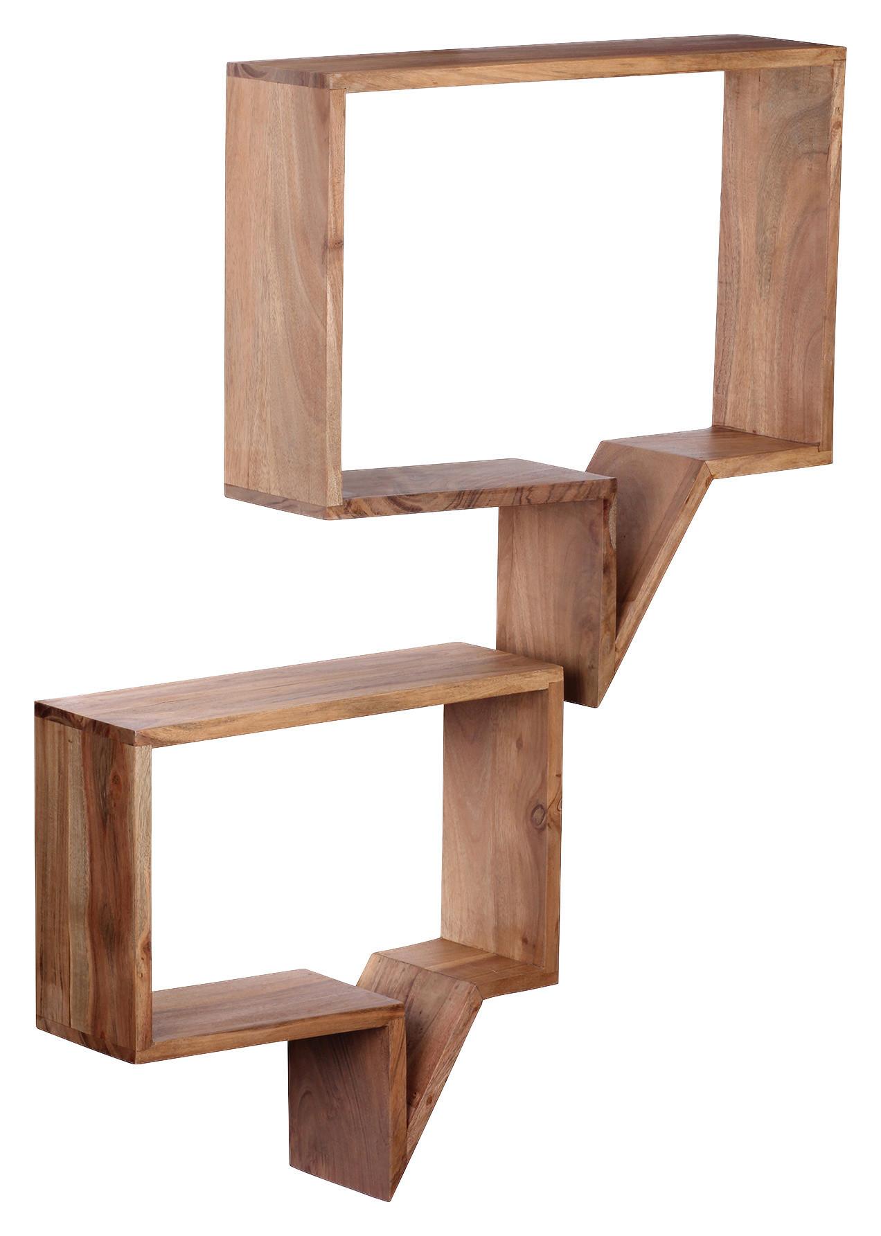 Wandregal-Set Mumbai B 50 cm Akazienholz