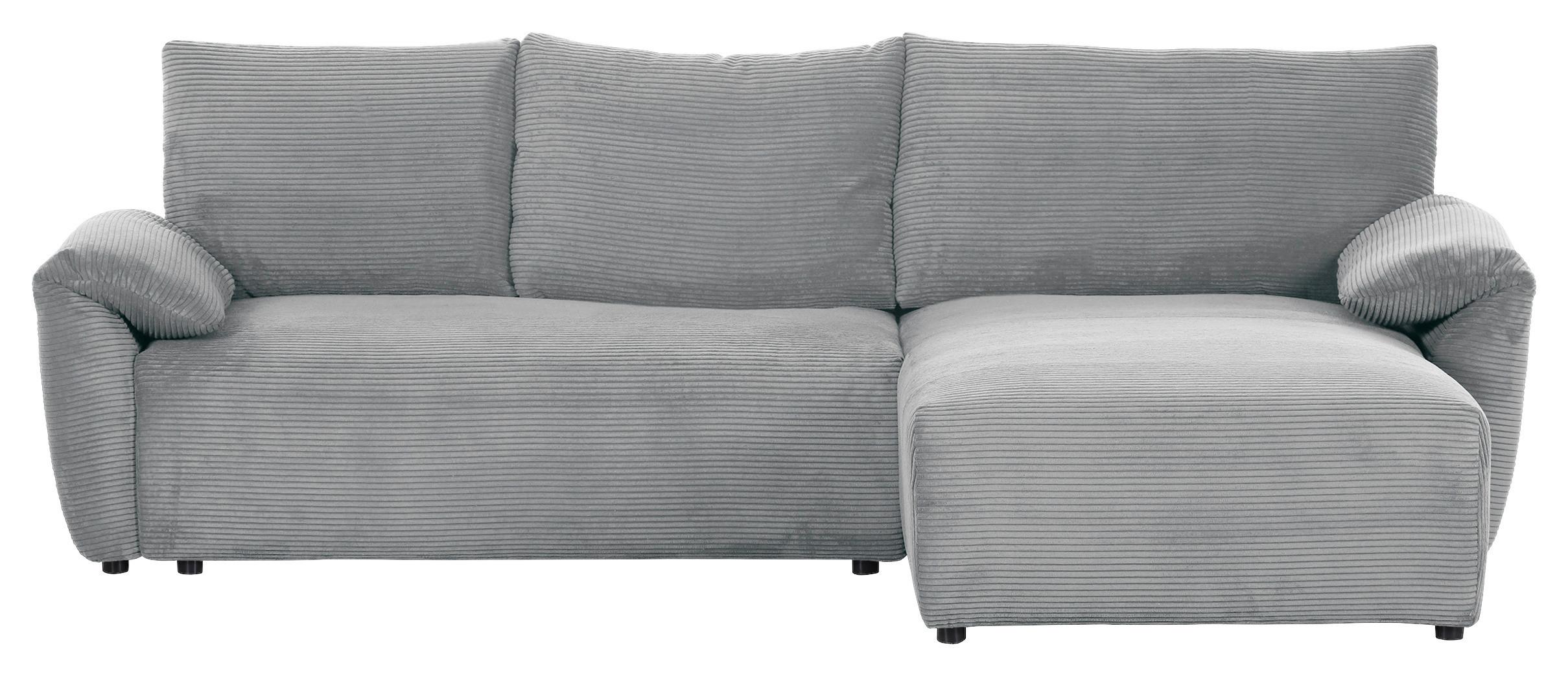 Ecksofa Cuty Grau S: 266x180 Cm - Schwarz/Grau, KONVENTIONELL, Textil (266/180cm) - MID.YOU
