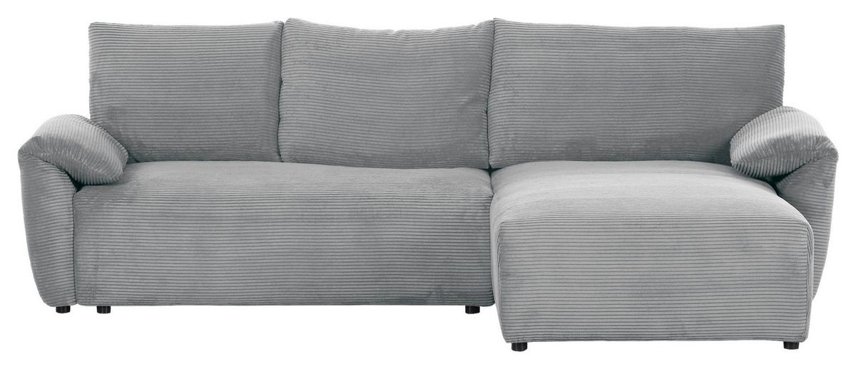 Ecksofa Cuty Grau S: 266x180 Cm - Schwarz/Grau, KONVENTIONELL, Textil (266/180cm) - MID.YOU