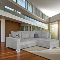 Ecksofa Lars Taupe S: 260x218 Cm - Taupe/Chromfarben, Design, Holzwerkstoff/Textil (260/218cm) - P & B