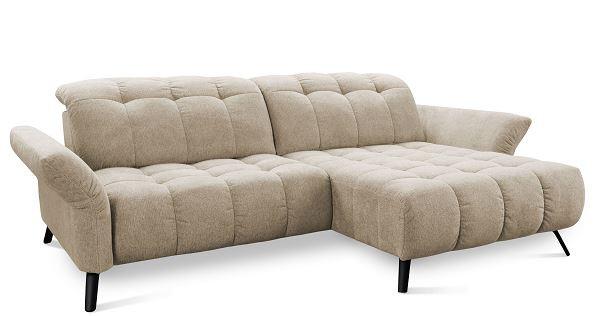 Ecksofa Coast Beige B: 244-270 cm - Beige/Schwarz, KONVENTIONELL, Holzwerkstoff/Textil (244-270/87-104/173cm)