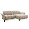 Ecksofa Coast Beige B: 244-270 cm - Beige/Schwarz, KONVENTIONELL, Holzwerkstoff/Textil (244-270/87-104/173cm)