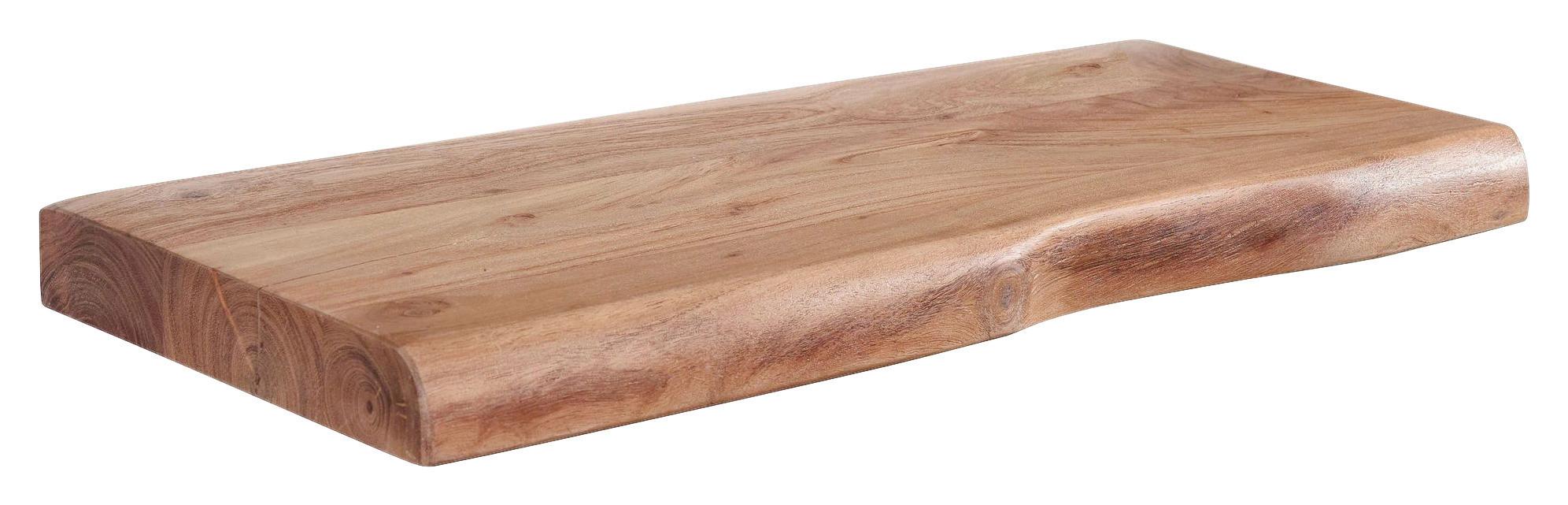 Nástěnná police z masivního dřeva š: 40cm - barvy akácie, Moderní, dřevo (40/4/26cm) - MID.YOU