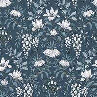 Vliestapete Parterre Dark Seaspray - Dunkelblau, Basics, Papier/Kunststoff (52/1000cm)