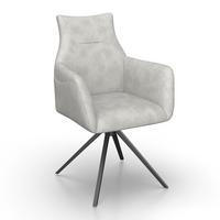 ŽIDLE S PODRUČKAMI MALINA - černá/světle šedá, Moderní, kov/dřevo (63/85,5/66,5cm) - Bessagi Home