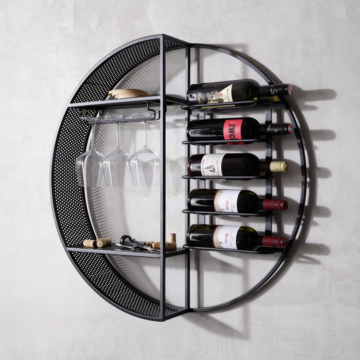 REGÁL NA LÁHVE BILLY -TREND- - černá, Lifestyle, kov (80/80/15cm)