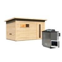 Saunahaus Bente 6 396/217/231 cm - Fichtefarben, Basics, Holz (396/217/231cm)