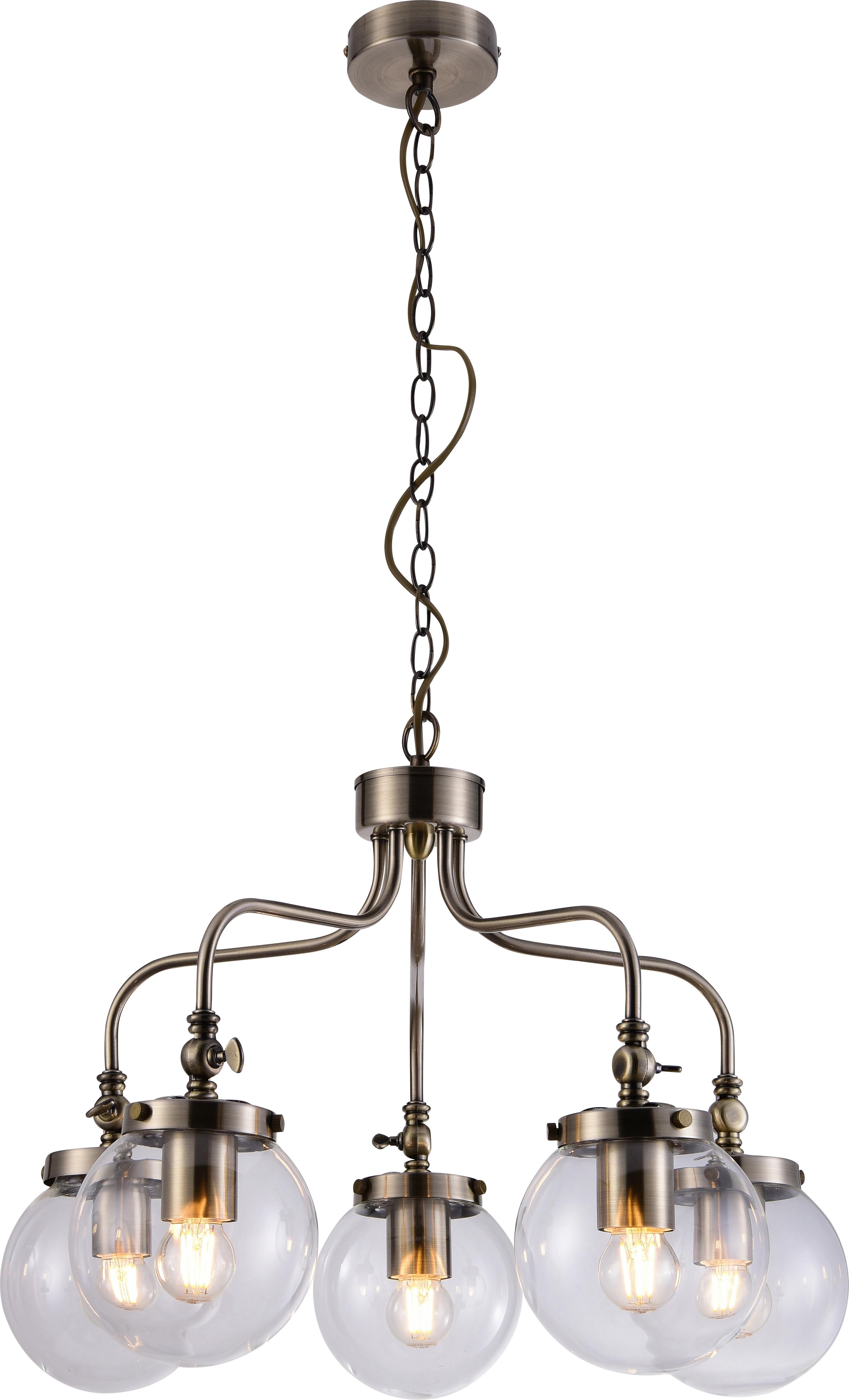 Pendelleuchte 35-70876 Ballet - Goldfarben/Schwarz, KONVENTIONELL, Metall (55/55/80cm)