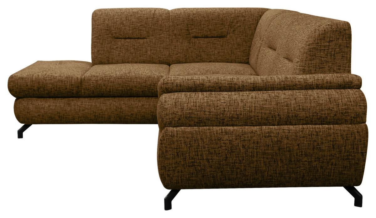 Ecksofa Imo Braun 201x274 cm - Schwarz/Braun, Design, Textil (201/274cm) - MID.YOU