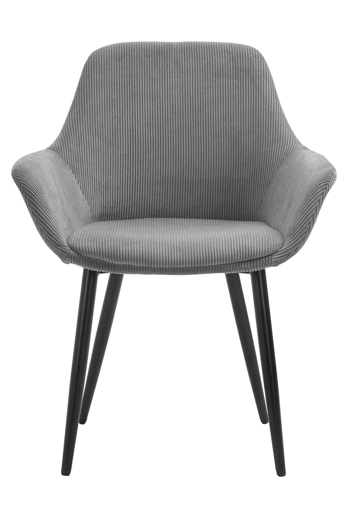 Tischgruppe Naturfarben/grau L: 160 Cm - Naturfarben/Grau, MODERN, Holz/Textil (160/85/76,5cm) - Livetastic