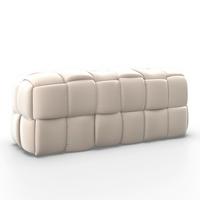 Moderná lavica ELLA béžová - čierna/béžová, Modern, drevo/textil (118/47/47cm) - Bessagi Home