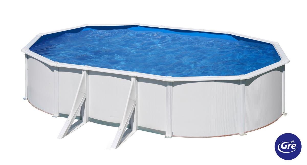 Pool-set Bora Bora - Weiß, KONVENTIONELL, Metall (500/300/120cm) - Gre