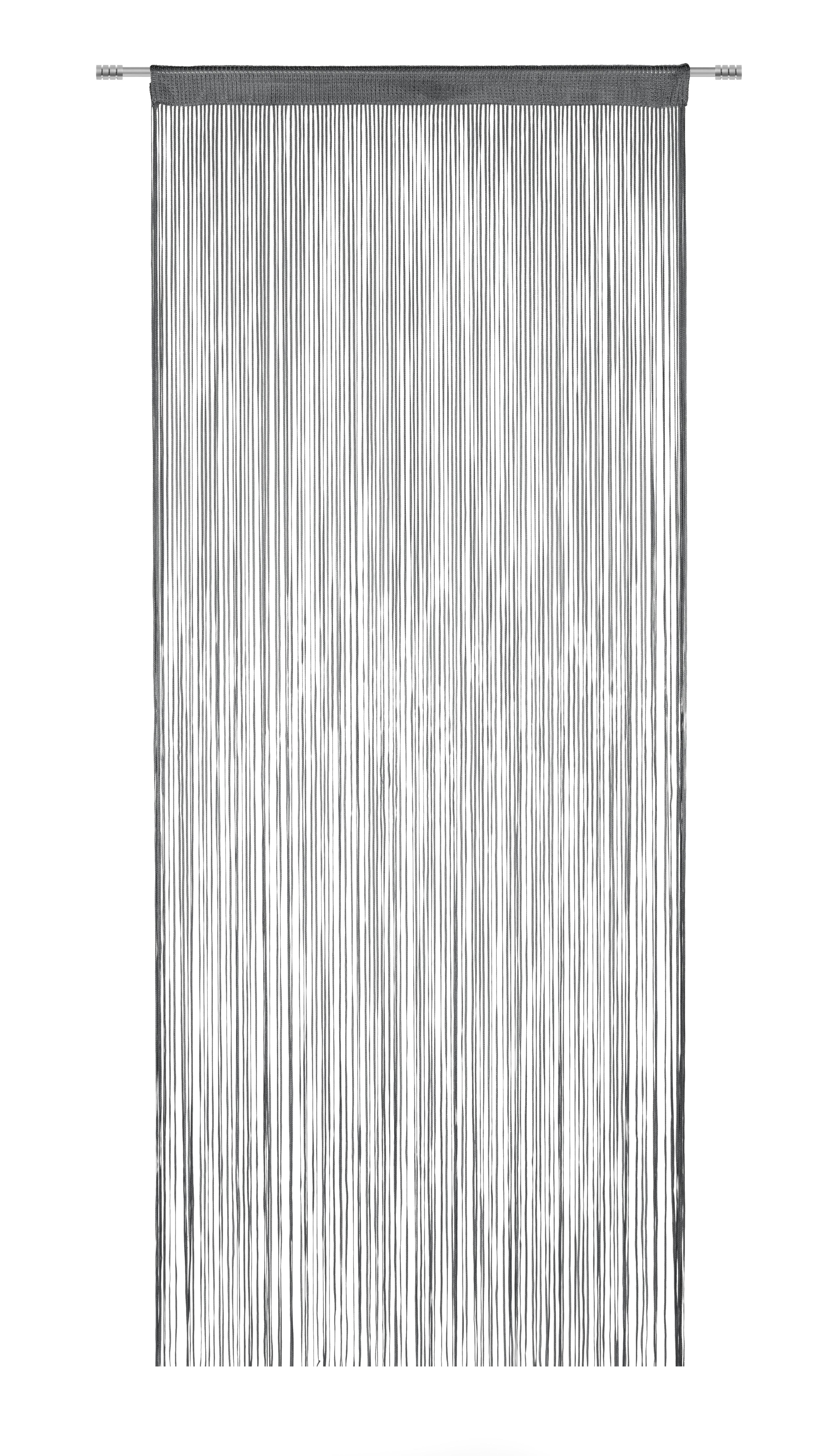 Provázkový Závěs String Uni, 90/250cm - antracitová, textil (90/250cm) - Premium Living