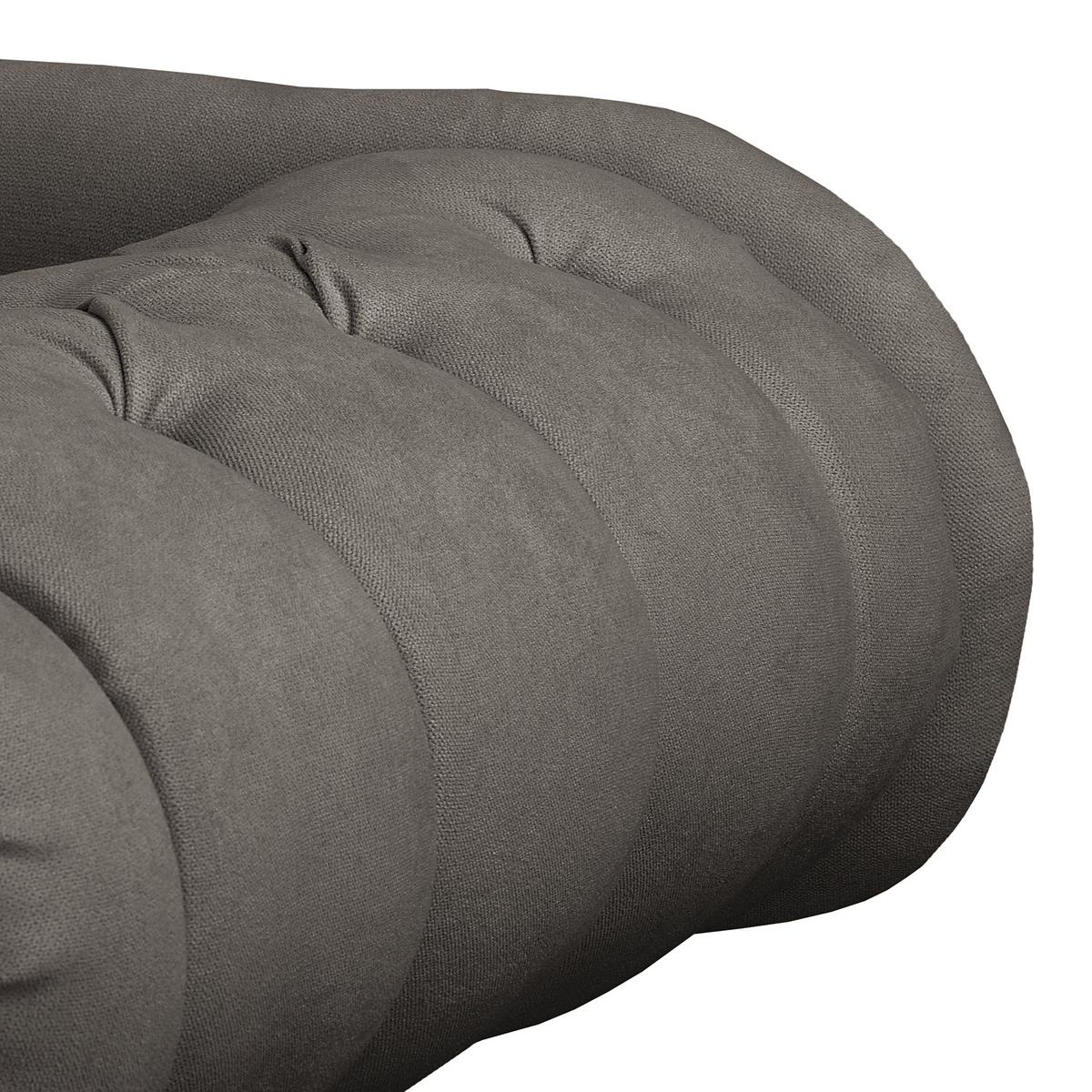 Récamiere Pako Graubraun B: 185cm - Graubraun/Braun, Design, Textil (185/93/75cm) - Livetastic