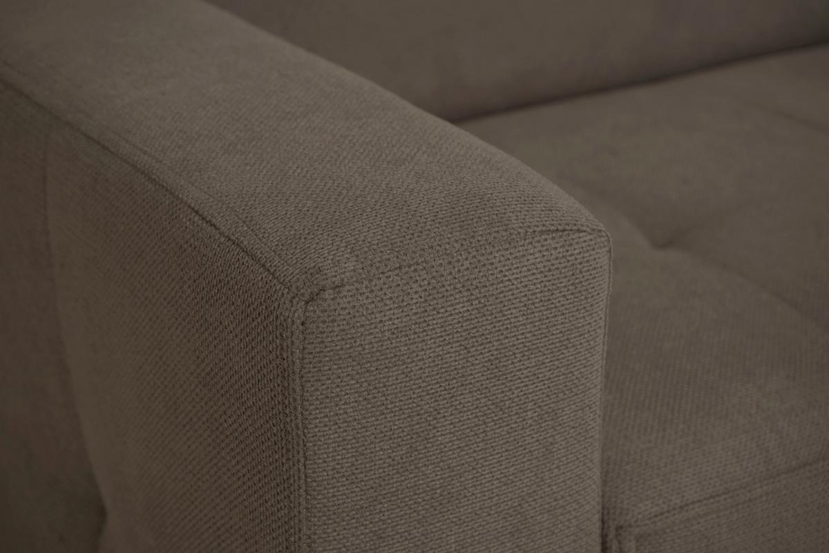 Rohová sedačka MARCO, oboustranná, šedohnědý velur - černá/šedohnědá, Konvenční, kov/dřevo (238/78-94/170cm)