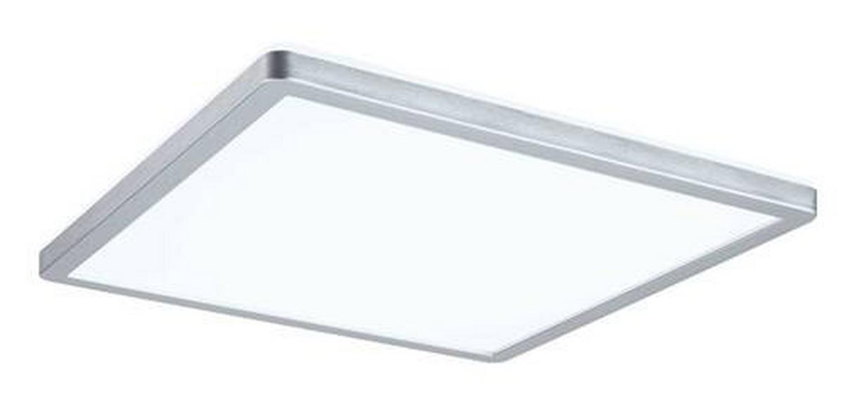 Led-paneel L: 29,3 Cm 71008 - Chromfarben, Basics, Kunststoff (29,3/29,3/2,8cm) - Paulmann