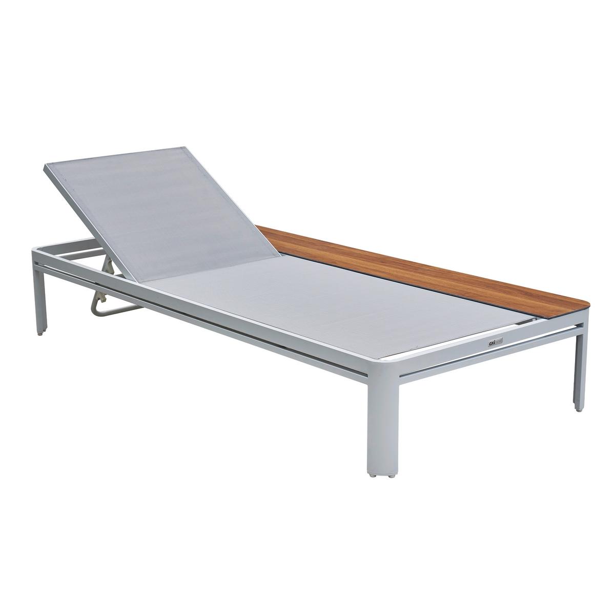 Gartenliege Kira - Eichefarben/Weiß, LIFESTYLE, Textil/Metall (200/89/32,5cm) - Ambia Garden
