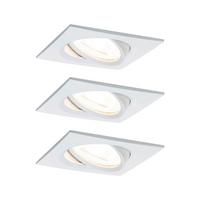 LED-Deckenleuchte L: 8,4 cm, 1-Flammig, Rechteckig - Alufarben/Weiß, Basics, Metall (8,4/8,4cm) - Paulmann