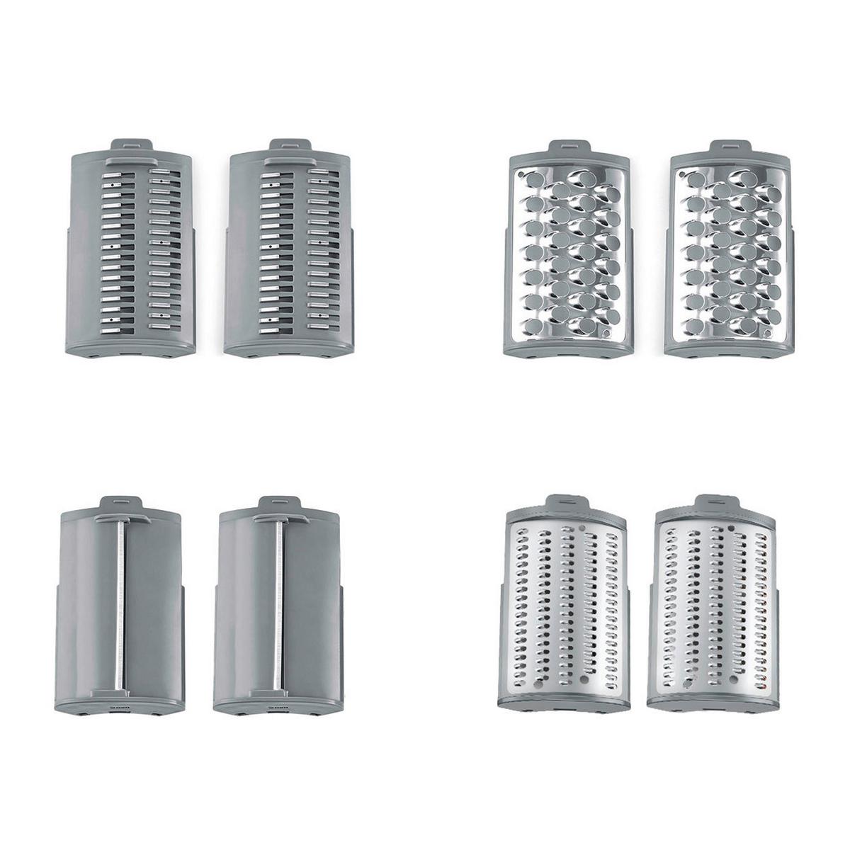 Reibe, 80w, Inkl. Aufsätze Skr 800 - Dunkelgrau/Weiß, Basics, Kunststoff (13/29,7/16,5cm) - Silva Homeline