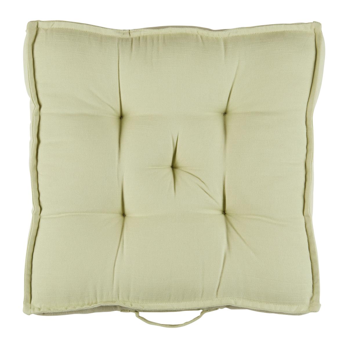 Sitzkissen Lianna - Grün, MODERN, Textil (40/40/7,5cm) - Luca Bessoni