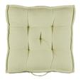 Sitzkissen Lianna - Grün, MODERN, Textil (40/40/7,5cm) - Luca Bessoni