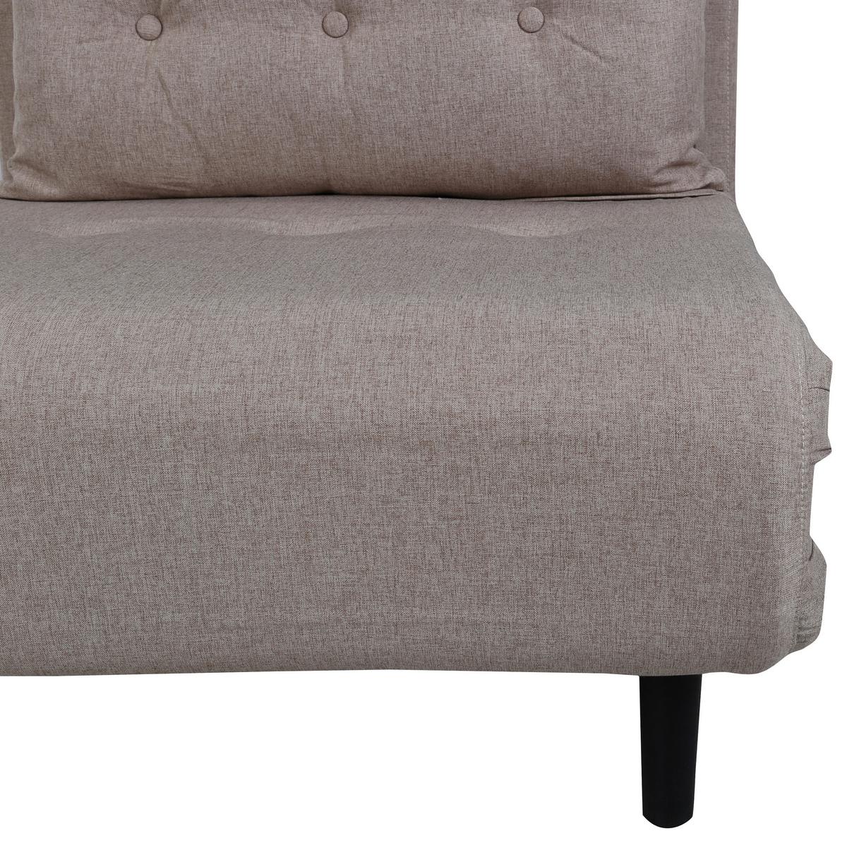 Schlafsessel Vicky - Beige/Schwarz, Design, Textil/Metall (70/88/80cm) - Livetastic