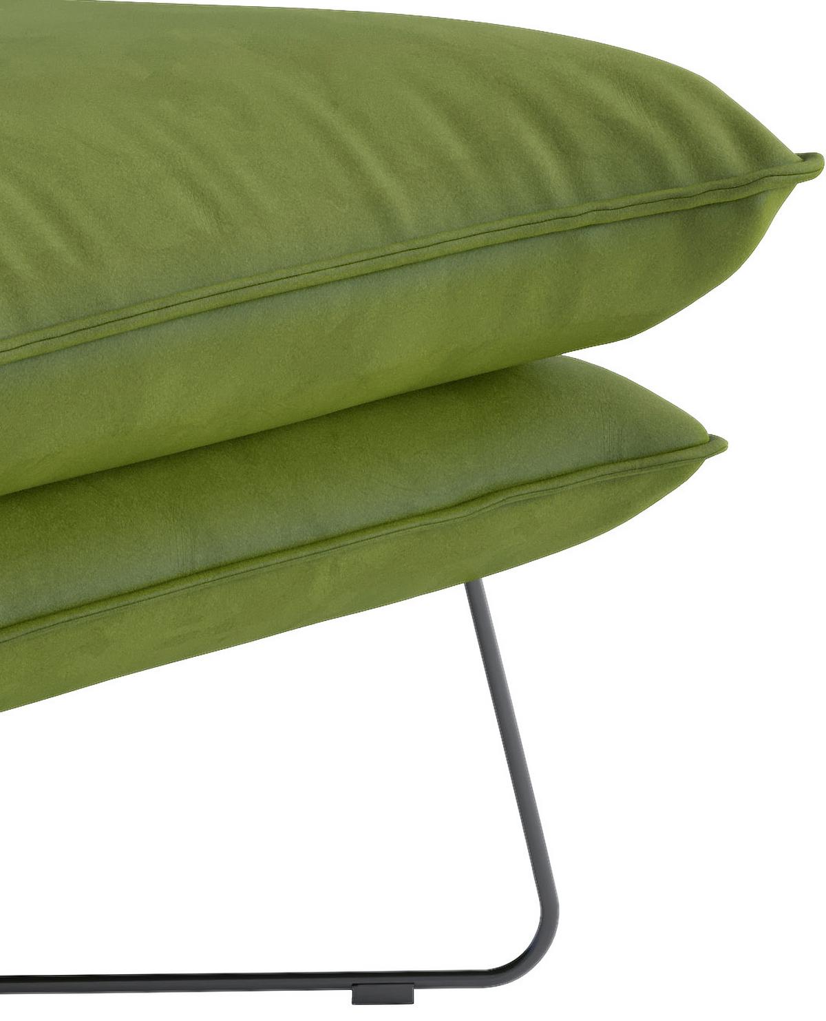 Sessel Skyline - Schwarz/Grün, Design, Textil (72/84/90cm) - Livetastic