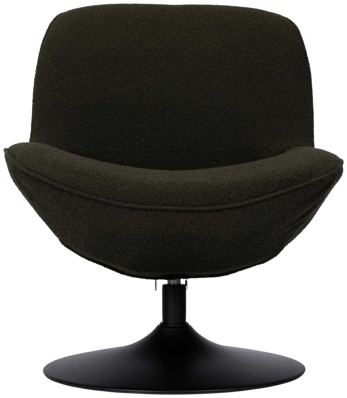 Relaxsessel Ramo Dunkelgrün B: 69 cm - Dunkelgrün/Schwarz, Basics, Textil/Metall (69/77/72cm) - Livetastic