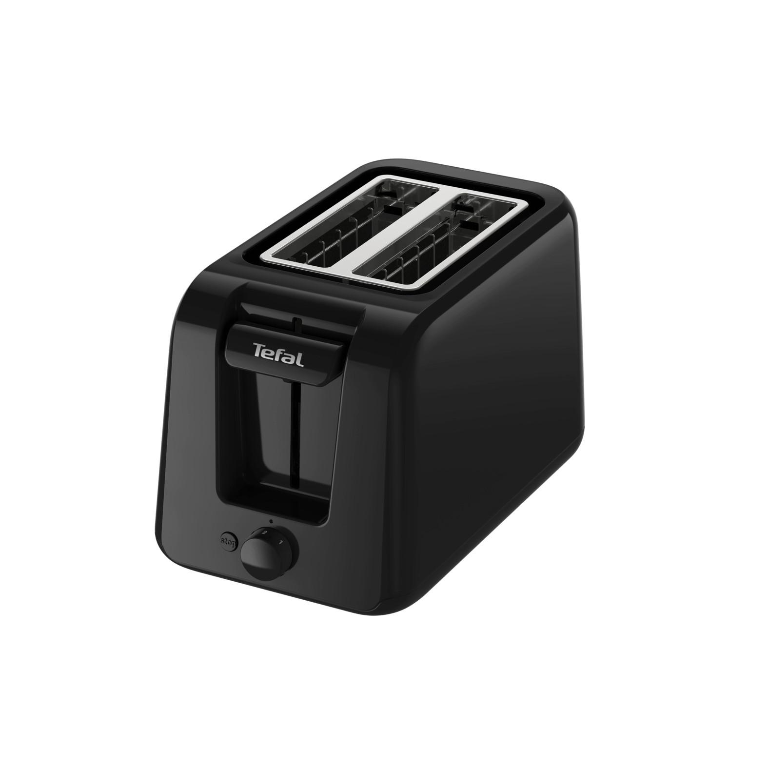 TOASTER Schwarz, 850W, 2 Schlitze