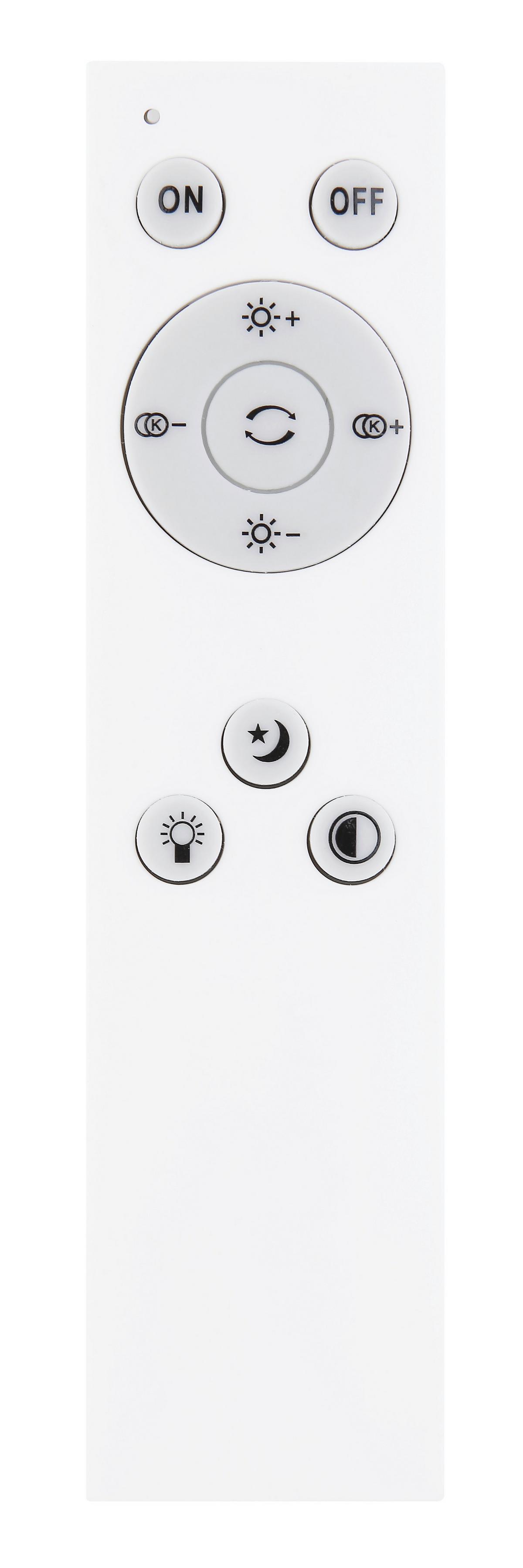 LED-Deckenleuchte Ø 41 cm mit Farbtemperaturwechsler - Silberfarben/Opal, Basics, Kunststoff/Metall (41/6cm) - Globo