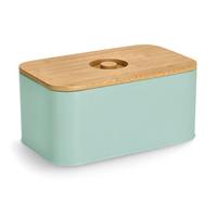 Brotkasten Mintgrün B: 30 cm - Mintgrün, Basics, Holz/Metall (30/18/14cm) - Zeller Present