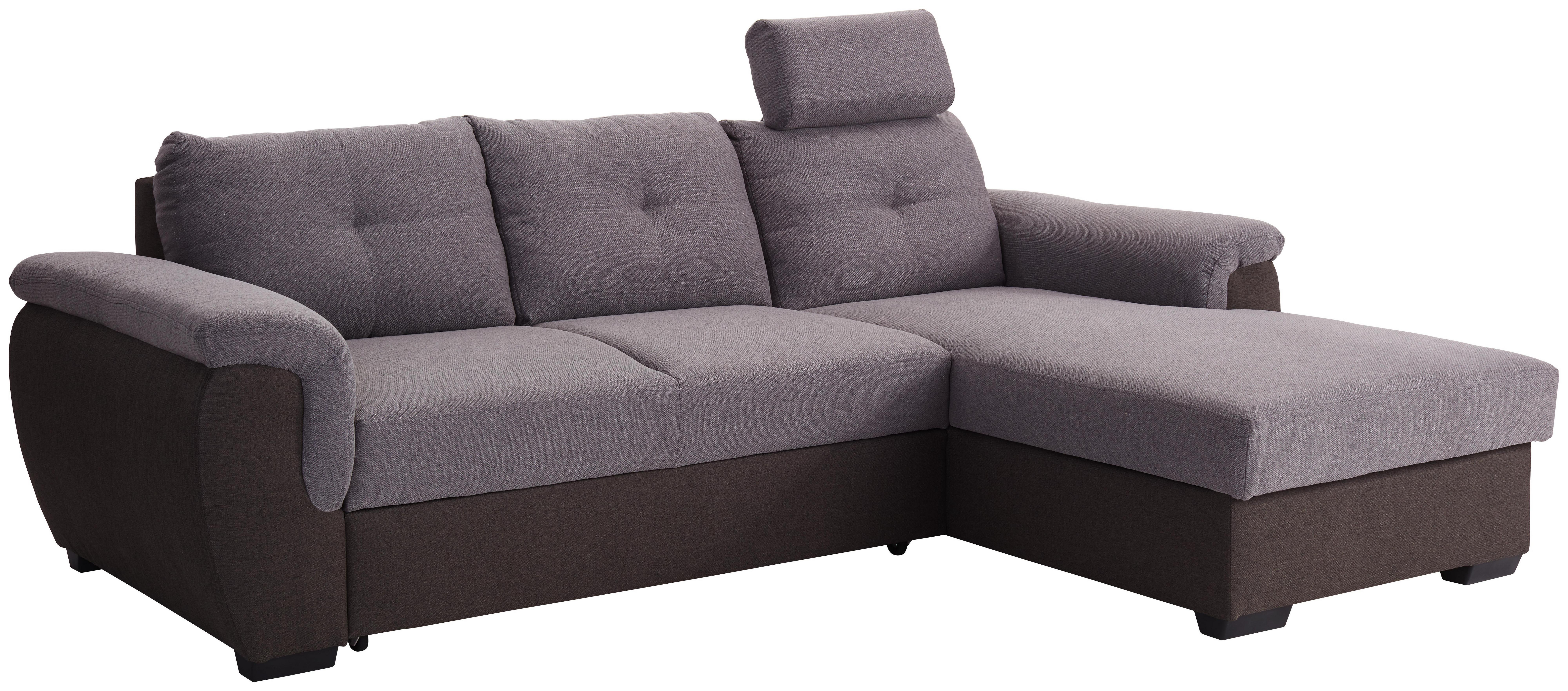 Sarokgarnitúra Montreal - Szürke/Sötétszürke, konvencionális, Faalapú anyag/Műanyag (258/168cm) - Ombra