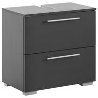 Waschbeckenunterschrank Carlos B: 60,2 Cm Anthrazit - Anthrazit/Silberfarben, KONVENTIONELL, Holzwerkstoff (60,2/59,1/35cm) - MID.YOU