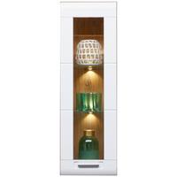 Hängevitrine Auris B: 40,3 Cm Eiche Dekor/weiß - Weiß, MODERN, Glas/Holzwerkstoff (40,3/123,4/37,1cm) - Luca Bessoni