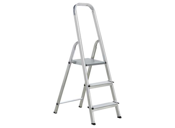 Létra Toni - ezüst színű, konvencionális, fém (40,5/117,5cm) - HOMEZONE Létra Toni - ezüst színű, konvencionális, fém (40,5/117,5cm) - HOMEZONE