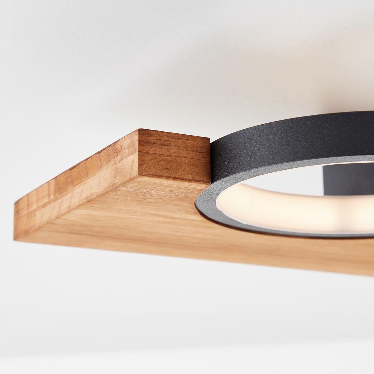 Led-deckenleuchte G99936/76 Cheesy - Hellbraun/Schwarz, Natur, Holz/Metall (5,2/40/25cm) - Brilliant