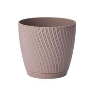 Obal na květináč MIRA COMPLETE ECO 13 - šedohnědá, Konvenční, plast (12,8/11,8cm) - Mömax