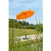 Sonnenschirm Locarno BxHxT: 150x220x150 cm Orange - Silberfarben/Orange, Basics, Textil/Metall (150/220/150cm) - Schneider