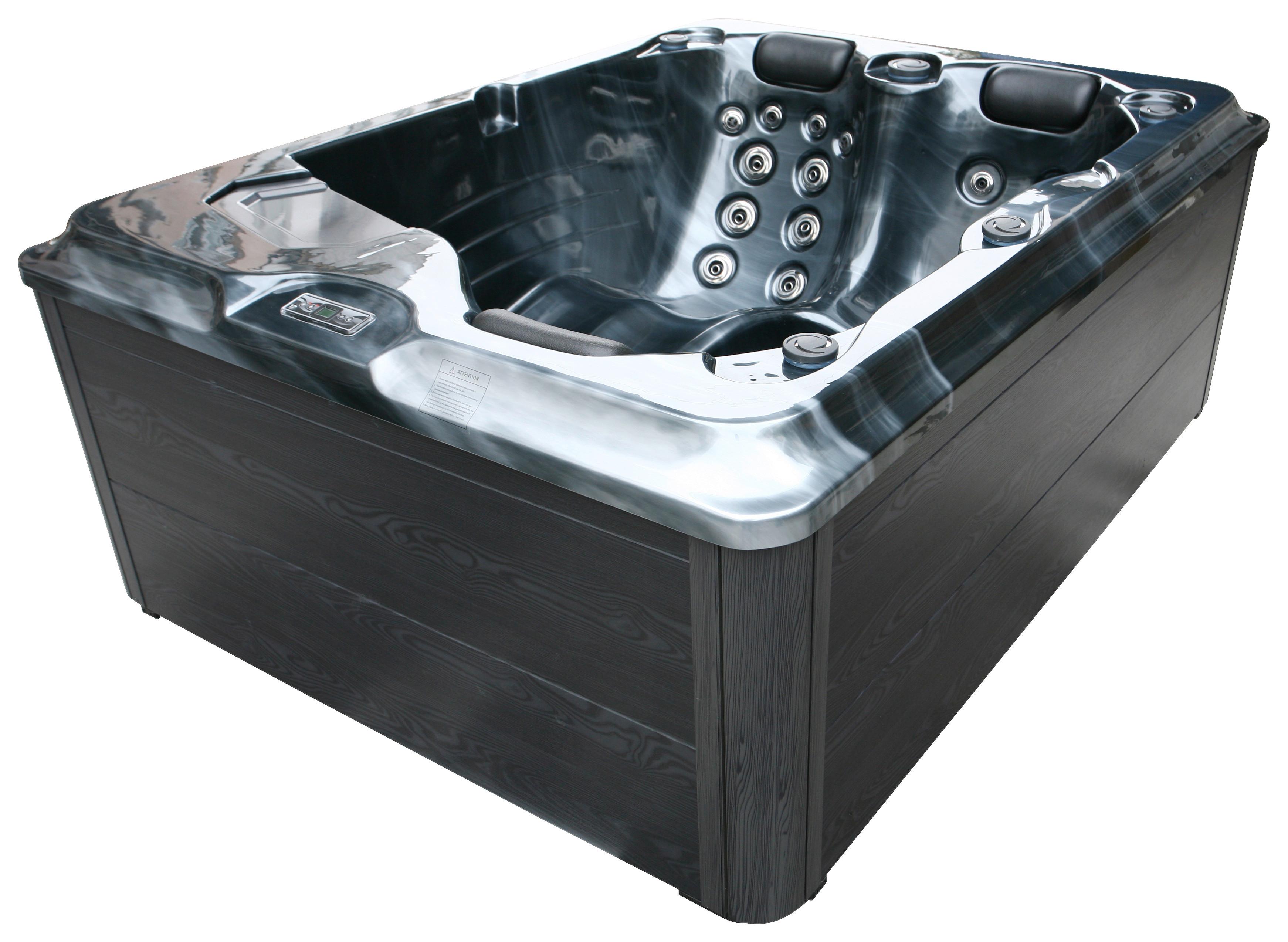 Whirlpool Kunststoff Xxl1953 210x160x80 Cm - Dunkelgrau/Schwarz, Basics, Kunststoff (160/210/80cm)