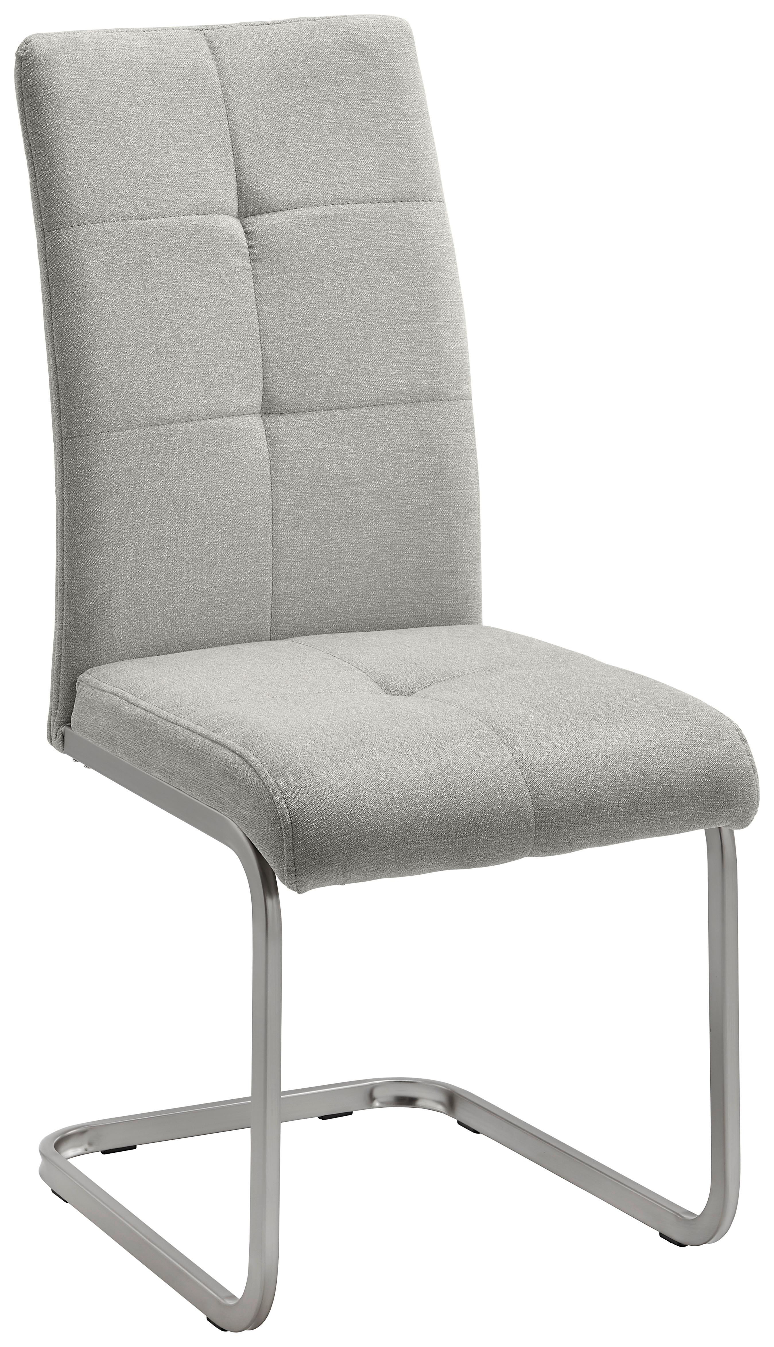 Stolička Lucie - piesková/chrómová, Modern, kov/drevo (42,5/98/45cm) - Bessagi Home