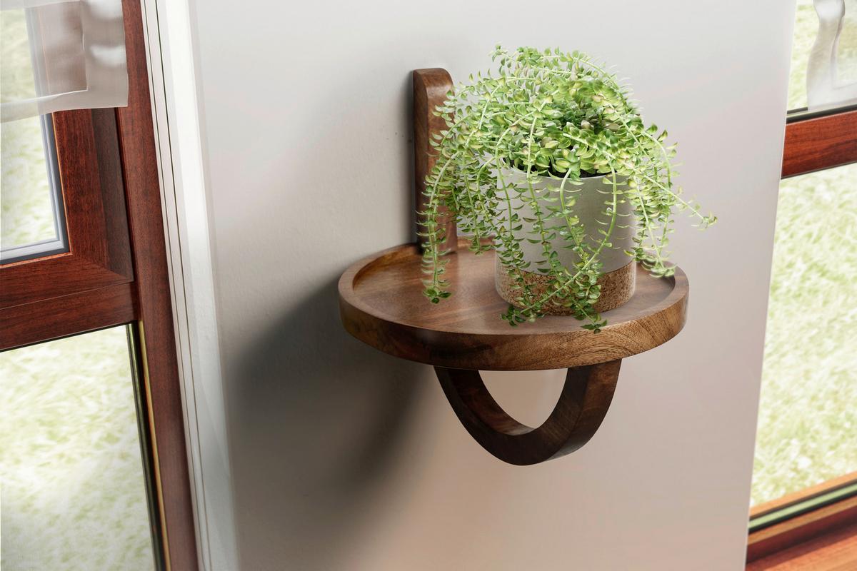 Wandregal Naturfarben, B: 30 Cm - Naturfarben, Natur, Holz (30/33/30cm) - MID.YOU