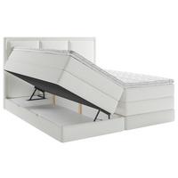 Boxspringbett Mit Topper & Bettkasten 200x220 Swing Ii K - Schwarz/Weiß, Design, Holz/Holzwerkstoff (200/220cm) - MID.YOU