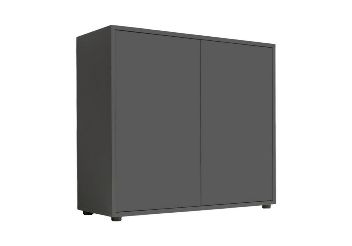 Kommode 79 Cm Mailand, Anthrazit - Anthrazit/Schwarz, MODERN, Holzwerkstoff (79/73/33cm) - MID.YOU