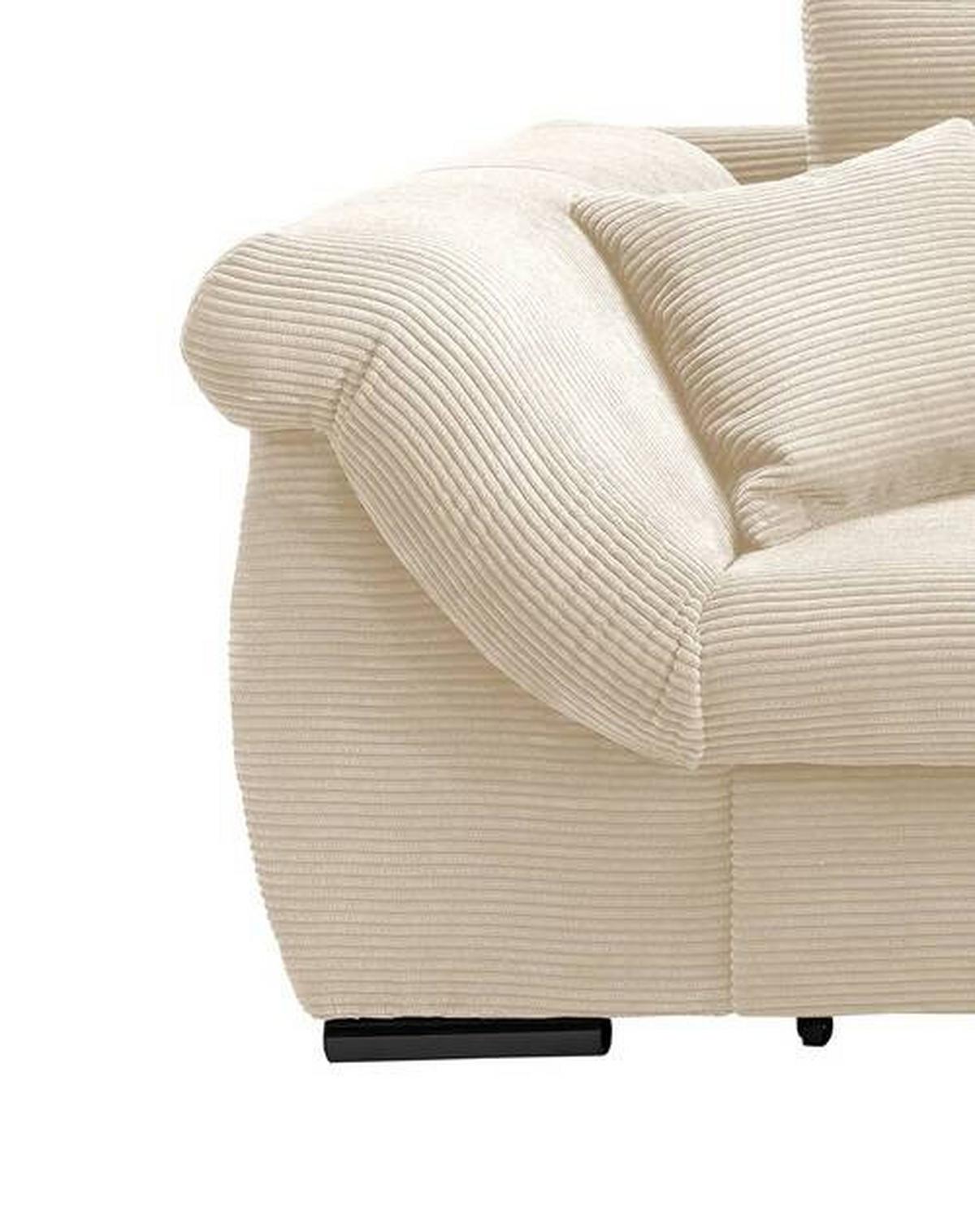 Ecksofa Federico Beige S: 302/188 cm - Beige/Schwarz, MODERN, Holz/Textil (302/188cm) - MID.YOU