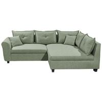 Ecksofa Liz Grün S: 252x175 cm - Schwarz/Grün, MODERN, Textil (252/175cm) - Livetastic