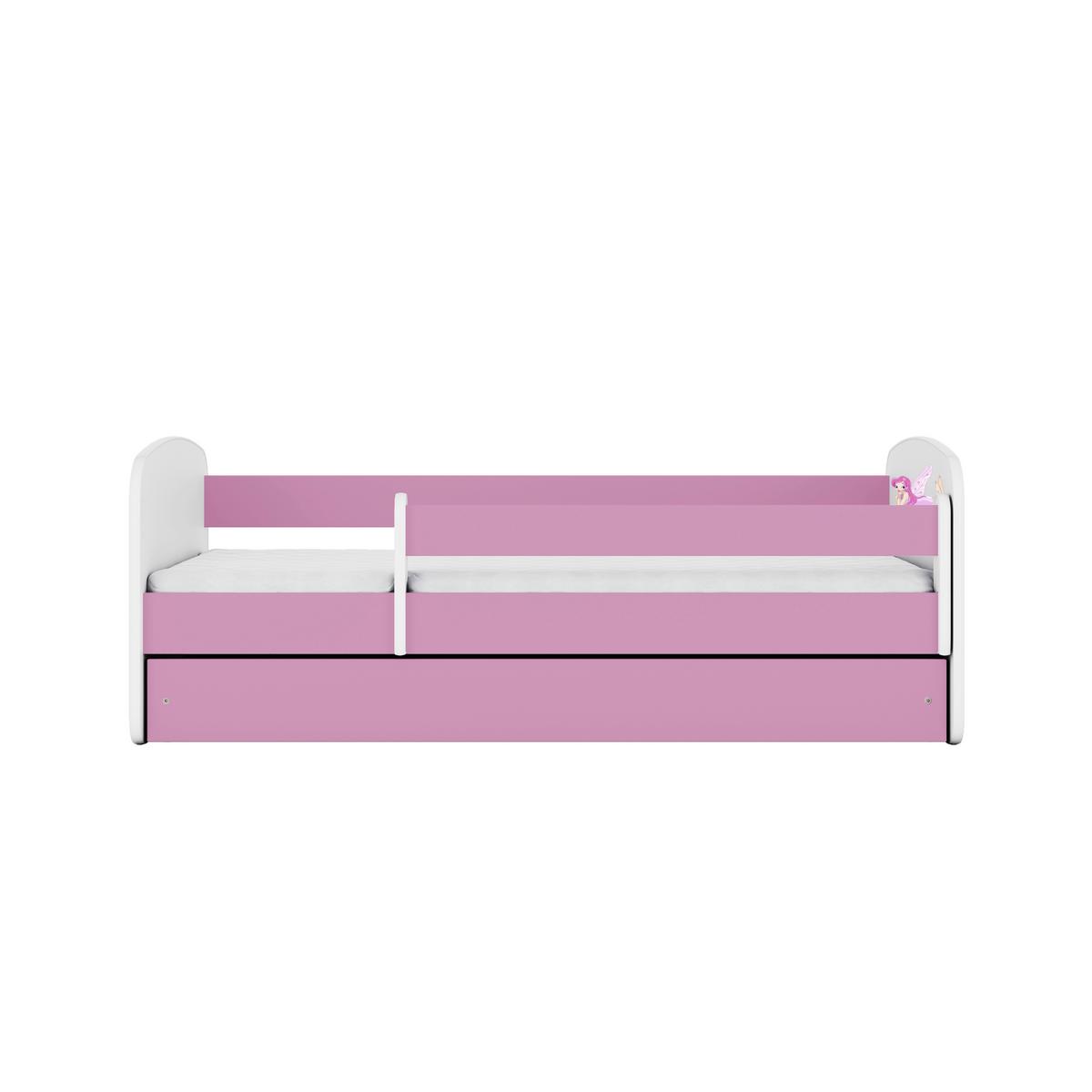 Kinder-/Juniorbett Babydreams Inkl. Matratze 80x160 - Pink/Birkefarben, MODERN, Holz/Holzwerkstoff (80/160cm) - MID.YOU
